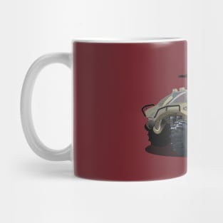 Cartoon sci-fi vehicle Mug